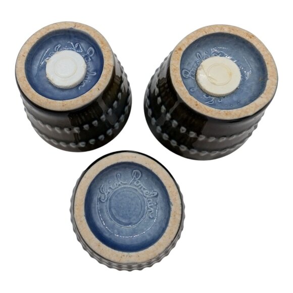 Vintage Wade Irish Porcelain Shamrock Salt & Pepper Shaker Set With Mustard Pot - Picture 10 of 14